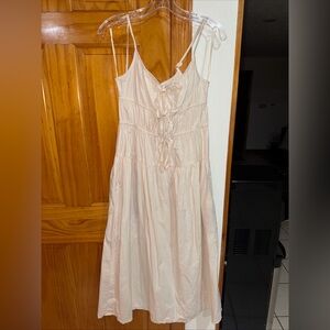 Sim and Sam Elegant Cream Spaghetti Strap Dress size M